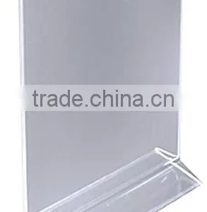 Clear Acrylic Upright Plexiglass Plastic Sign Holder With Slant Back Menu Ad Frame Table Card Display thumbnail-6