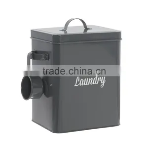 Custom Design Metal Rectangle Laundry Detergent Tin Washing Powder Storage Box thumbnail-1