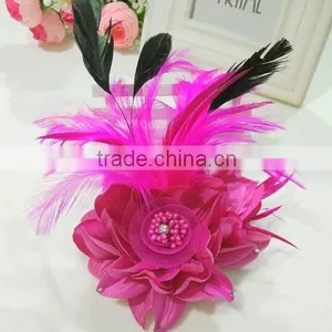 High Quality Flower Fabric Brooch for Hair or Cloth Decoration thumbnail-1