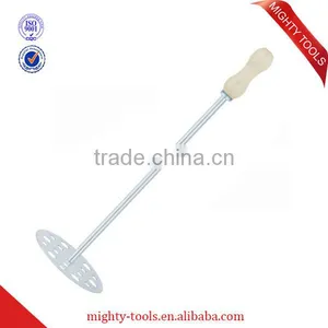 PROFESSIONAL HAND PAINT MIXER WOODEN HANDLE WITH CHROME PLATING PAINT MIXER FOR GERMANY MARKET thumbnail-1