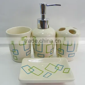 Wholesale Yellow Bathroom Accessories Set thumbnail-2