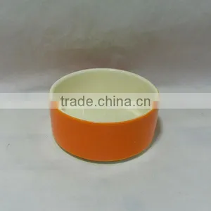 Ceramic Dog Bowl With Orange Color thumbnail-1