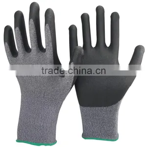 NMSAFETY 13 Gauge Knitted Nylon and Spandex Liner Coated Black Foam Nitrile on Palm Soft Working Safety Goves thumbnail-1