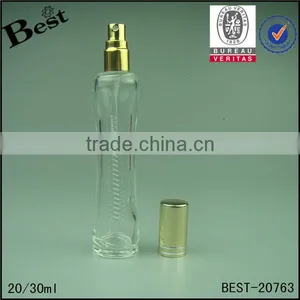 Super High Quality 20ml 30ml Cosmetic Perfume Spray Bottle Clear Perfume Spray Bottle Round Glass Spray Perfume Bottle 20ml thumbnail-1