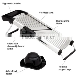 Stainless Steel Mandoline Slicer Adjustable Blades Vegetable Food Cutter thumbnail-3