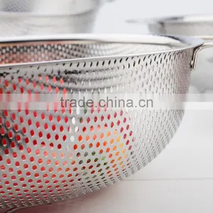 Best Selling 5 Quart Stainless Steel Perforated Fine Mesh Colander thumbnail-6