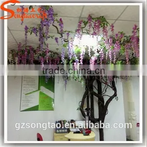 Chinese Factory Direct Supply Artificial Wisteria Tree for Decoration Fiberglass Artificial Tree for Weddings thumbnail-4