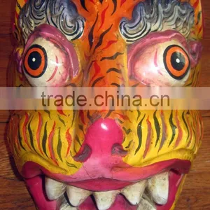 Dragon Mask Wall Hanging Decor Handmade in Nepal thumbnail-2