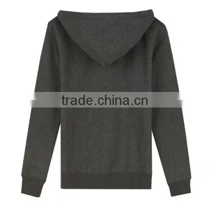No Pockets Plain Slim Fit Wholesale Zip Hoodies thumbnail-2