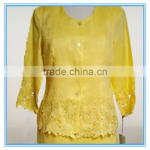 Ladies 2 Pcs Blouse and Skirt Embroidery Suit thumbnail-2