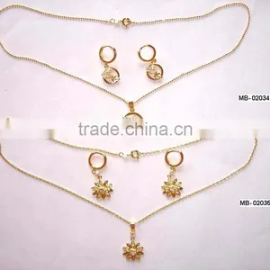 Fashion Alloy Necklace Sets, Fashion Alloy Jewelry, Metal Jewelry,CZ Stone Jewelry,simple Jewelry,elegant Jewelry,lady Jewelry thumbnail-1