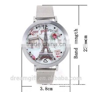 2015 Hottest 100%Brand New Romantic Eiffel Tower Lover Watch Fancy Women Watch thumbnail-5