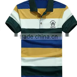 High Quality Mens Stripe Polo t Shirt Manufacturers thumbnail-1