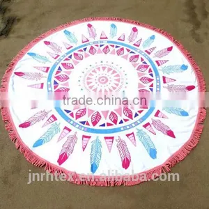Custom Cotton Terry Printing Round Beach Towel thumbnail-5