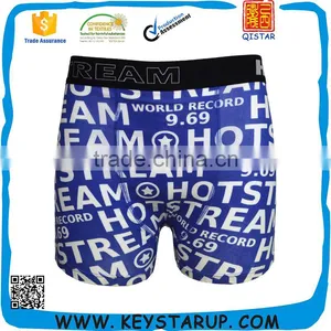 Plastisol Letters Printed Man's Underwear Boxer Cotton Fabric Briefs Shorts thumbnail-1