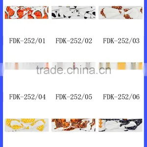 Wholesale Fashion Floral Clover Pattern Kids Cotton Knit Baby Bow Headband Accessories thumbnail-6