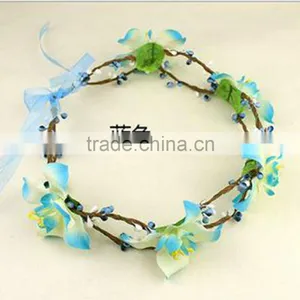 Big Flower Wedding Hair Wreath Bridal Headband,Hair Accessory thumbnail-6