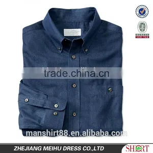 2016 Men's Pure Cotton Denim/cowboy Casual Shirts thumbnail-1