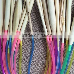 18Pcs/set 40cm Cheap Colorful Plastic Circular Nature Bamboo Circular Knitting Needle Set thumbnail-2