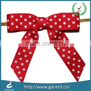 Hot Sale Handmade Polyester Ribbon Bow With Finger Filp for Wedding thumbnail-4
