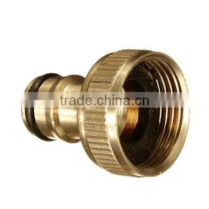 3/4 Solid Brass Threaded Tap Garden Hose Connect Adaptor Tap Snap Fitting Pipe thumbnail-3