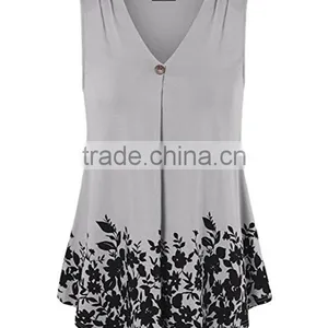 Women's Fair Trade Blank Distressed Lady Flow Blouse thumbnail-1