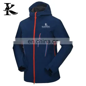 Men Water Resistant Hooded Softshell Jacket Empty Waterproof Jacket thumbnail-1