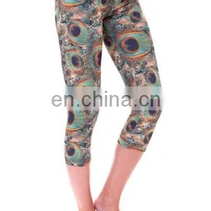 Printed Knitted Leggings/ Stretch Yoga Pants thumbnail-1