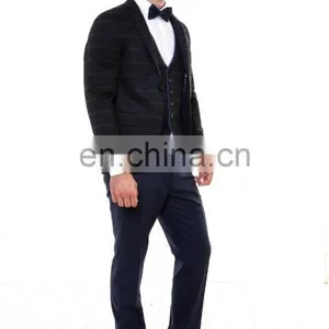 New Fashion 2 Button Plain Mens Suit (3 Pieces) thumbnail-2
