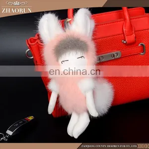 Hot Selling Fur Keychain , Fancy Mink Fur KeyChain thumbnail-2