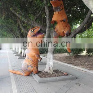 HI High Quality Water Proof Woven Dacron Walking T-rex Inflatable Dragon Costume thumbnail-4