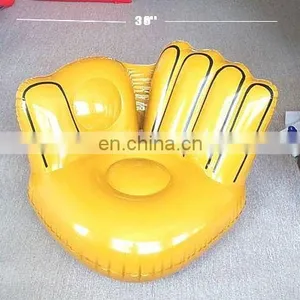 Inflatable Yellow Hand Shaped Sofa thumbnail-1