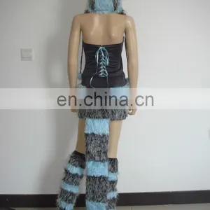 Carnival Adult Sexy Women Plush Animal Wolf Cosplay Costumes for Parties WC-0021 thumbnail-2