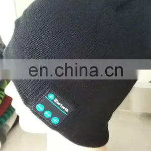 Wholesale Wool Knitted Beanie With Bluetooth Custom Logo thumbnail-2