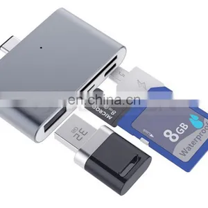 Digital Type C Card Reader USB C OTG USB 2.0 Hub/TF/SD Card Reader 4 IN 1 USB 3.1 With Micro USB Charging Port for MacBook thumbnail-6