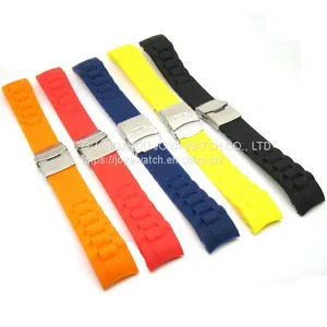18 20 22 24 26 28 30mm Silicone Rubber Composite Stitch Watch Band Strap Wholesale OEM Supplier thumbnail-5