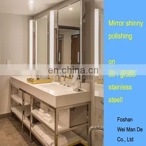 Double Sink Metal Washstand Base for King Room of Hotel thumbnail-1
