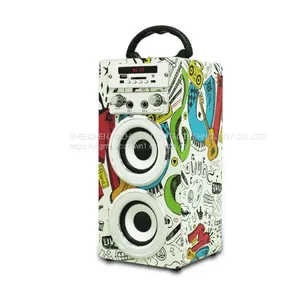 Wooden Portable Bluetooth Speaker With Karaoke and FM Function thumbnail-4