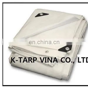 White Heavy Duty Tarpaulin, Pe Canvas, Korea Standard thumbnail-1