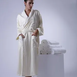 Eliya Luxury 5 Stars Hotel Soft and Smoothly Silk Bath Robe thumbnail-1