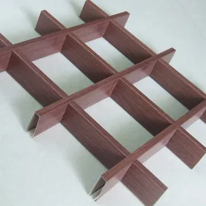 Decorative Metal Grille Ceiling Aluminum Suspended Grid thumbnail-3