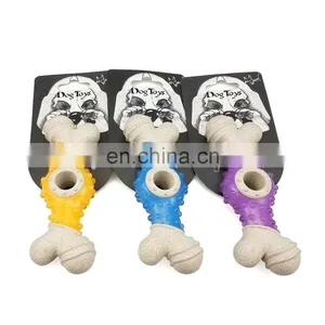 Semi-transparent Color Pet Toys Dog Bone Chew Toy for Aggressive Chewers Dog Bone Toy thumbnail-6