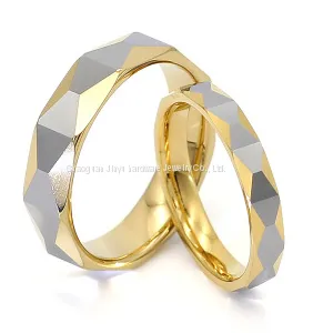 Engagement Ring Gold Tungsten Men Wedding Rings thumbnail-3