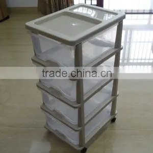 2016 Hot Selling 4 Layers Detachable Transparent Plastic Storage Drawer, Locker, Cabinet thumbnail-1