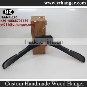 IMY-538 Black Top End Bulk Wood Shirts Hangers thumbnail-1