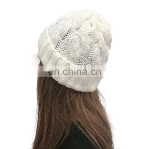 2022 New Design Winter Beanie Winter Acrylic Jacquard Knitted Hat Pom Knit Skull Hats Fitted Knitting Fisherman Beanie thumbnail-3
