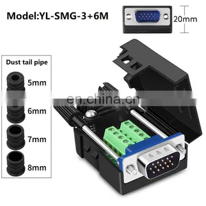 VGA Solderless DB15 Connector 3 Rows 15 Pins HDB15 VGA Connector thumbnail-2