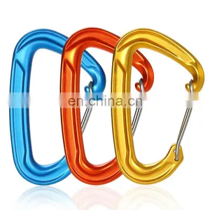 JRSGS Customized 22KN Carabiner Outdoor Activity Hooks Hammock Carabiner Clip Aluminum Wire Gate Snap Hook S7102S thumbnail-1