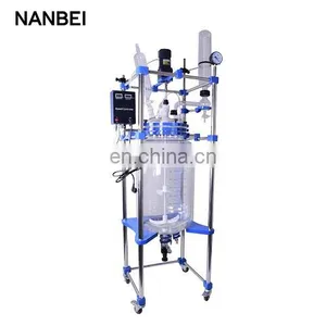 Chemical Mixing Stirring Double Layer Glass Biodiesel Reactor thumbnail-4