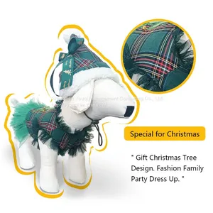 Christmas Dog Clothes/ Christmas Tree Dog Clothes/ Gift Tree Dress for Dog/ Best Price Dog Christmas Clothes/ Green Dog Clothes/ thumbnail-3
